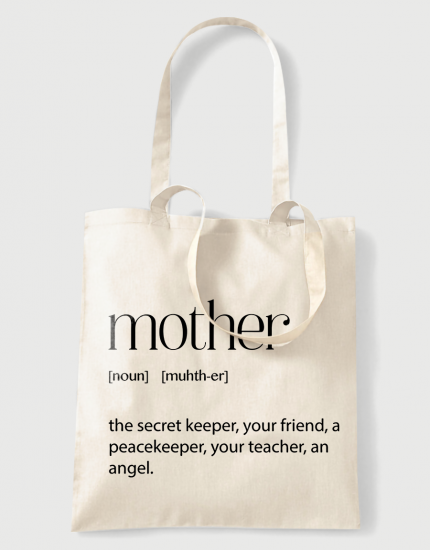 Υφασμάτινη τσάντα με στάμπα Mother