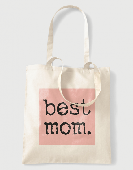 Υφασμάτινη τσάντα με στάμπα Best mom