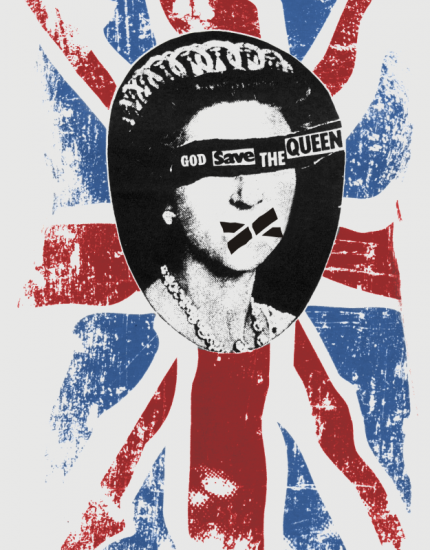 Μπλουζάκι με στάμπα God save the queen