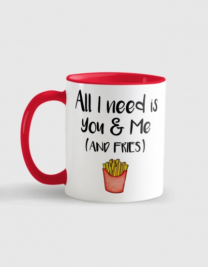 Κούπα κεραμική με τύπωμα All i need is you & me