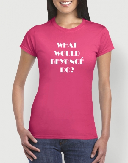 Μπλουζάκι με στάμπα What would Beyonce do?
