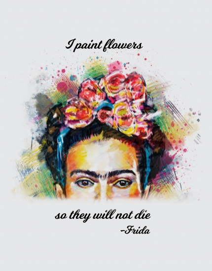 Μαξιλάρι με τύπωμα Frida Flowers