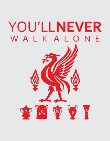Μπλουζάκι με τύπωμα Liverpool You'll never walk alone