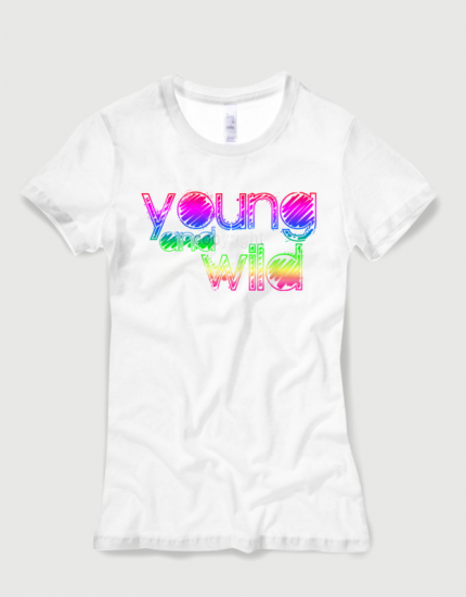Μπλουζάκι με στάμπα Young and wild