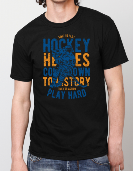 Μπλουζάκι με στάμπα Hockey heroes