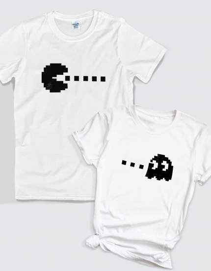 Μπλουζάκια με στάμπα Pacman - Ghost