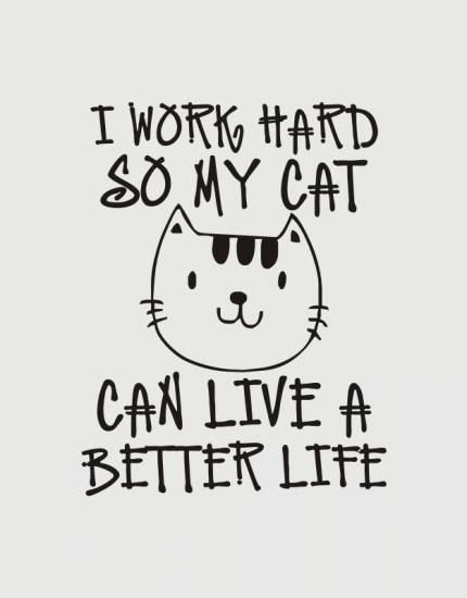 Μπλουζάκι με στάμπα I work so hard so my cat...