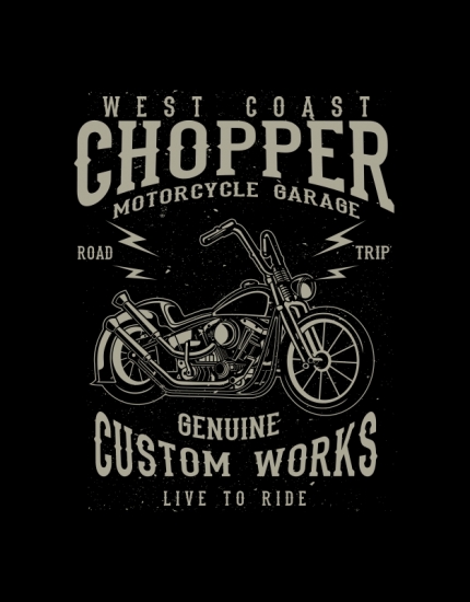 Μπλουζάκι με στάμπα West coast chopper