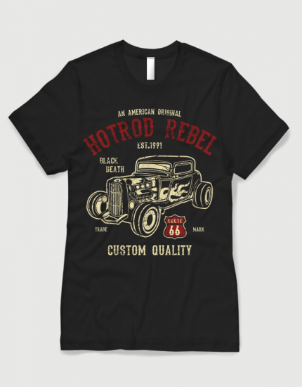 Μπλουζάκι με στάμπα Hotrod rebel 
