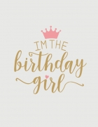 παιδικό μπλουζάκι μαύρο με στάμπα I am the Birthday Girl