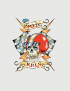 ανδρικό t-shirt μαύρο με στάμπα speed kills