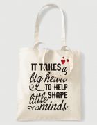 Υφασμάτινη τσάντα με στάμπα It takes a big heart