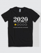 ανδρικό t-shirt μαύρο με στάμπα 2020 would not recommend