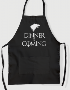 Ποδιά μαγειρικής με εκτύπωση Dinner is coming