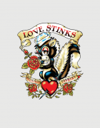 ανδρικό t-shirt μαύρο με στάμπα Love stinks