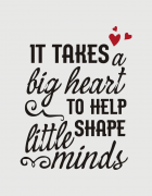 Υφασμάτινη τσάντα με στάμπα It takes a big heart