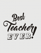 Υφασμάτινη τσάντα με στάμπα Best teacher ever