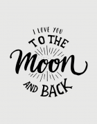 Μπλουζάκι με τύπωμα Love to the moon and back