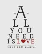 Μαξιλάρι με τύπωμα All you need is love 