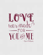 Μαξιλάρι με τύπωμα Love was made