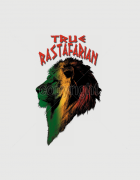 ανδρικό t-shirt  λευκό με στάμπα True Rastafarian