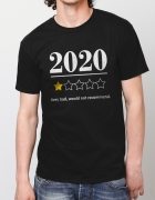 ανδρικό t-shirt μαύρο με στάμπα 2020 would not recommend