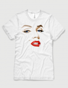 ανδρικό t-shirt  λευκό με στάμπα Marilyn