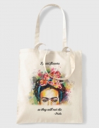 Υφασμάτινη τσάντα με στάμπα Frida Flowers