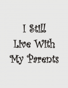 λευκό παιδικό φορμάκι με στάμπα Still live with my parents