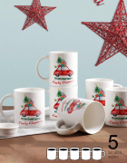 Κούπες κεραμικές με τύπωμα Family Christmas