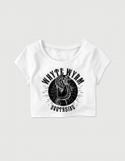 Μπλουζάκι crop top με τύπωμα Whyte Wyrm South Side