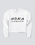 Girlie Cropped Sweat με στάμπα Νονά I'll be there for you