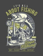 Μπλουζάκι με τύπωμα It's all about fishing