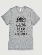 Μπλουζάκι με στάμπα All men are created equal - November