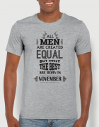 Μπλουζάκι με στάμπα All men are created equal - November