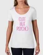 Μπλουζάκι με στάμπα Cute but psycho