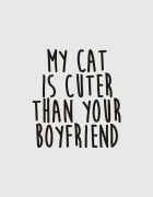 Μπλουζάκι με στάμπα My cat is cuter 