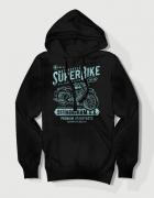 Hoodied φούτερ με στάμπα Super Bike