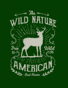 Hoodied φούτερ με στάμπα The wild nature