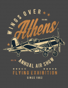 Μπλουζάκι με τύπωμα Wings over Athens