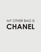 Υφασμάτινη τσάντα με στάμπα Chanel