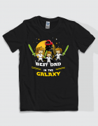 Μπλουζάκι με τύπωμα Best dad in the galaxy 3 boys