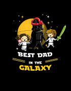 Μπλουζάκι με τύπωμα Best dad in the galaxy boy-girl 