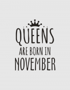 Μπλουζάκι με στάμπα Queens are born in November
