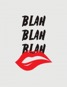 Μπλουζάκι με στάμπα Βlah blah blah