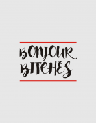 Μπλουζάκι με στάμπα Bonjour Bitches