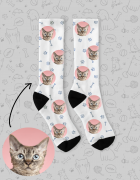Κάλτσες με τύπωμα Cat Steps