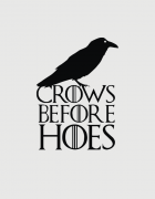 Μπλουζάκι με στάμπα Crows before hoes