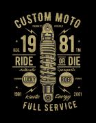 Μπλουζάκι με τύπωμα Custom Moto Full Service