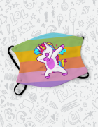 Μάσκα παιδική με τύπωμα Unicorn Dab 